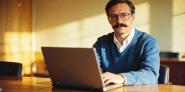 Líder usando IA na saúde mental para gestão de RH e NR-1.